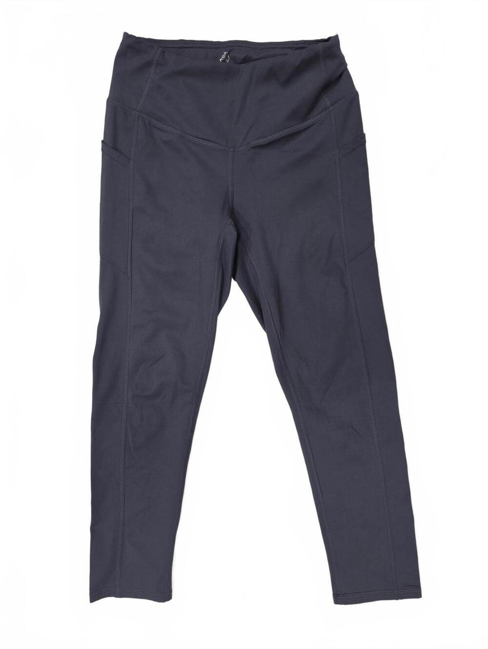 Gaiam High Rise 7/8 Leggings With Pockets Slate Charcoal Gray Womens Size Small